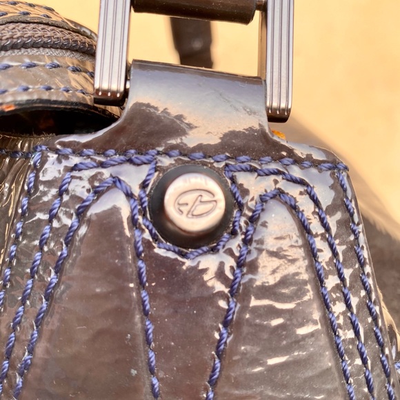 Francisco Biasia charcoal dark gray purse bag STYLISH with a pink dust bag - Picture 9 of 16